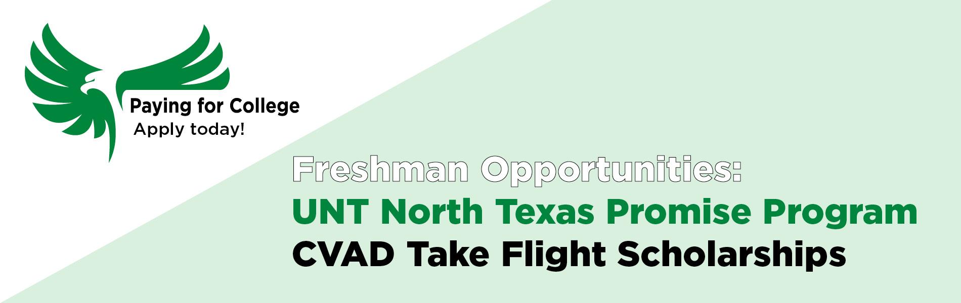 UNT North Texas Promise Program and CVAD Take Flight Scholarships