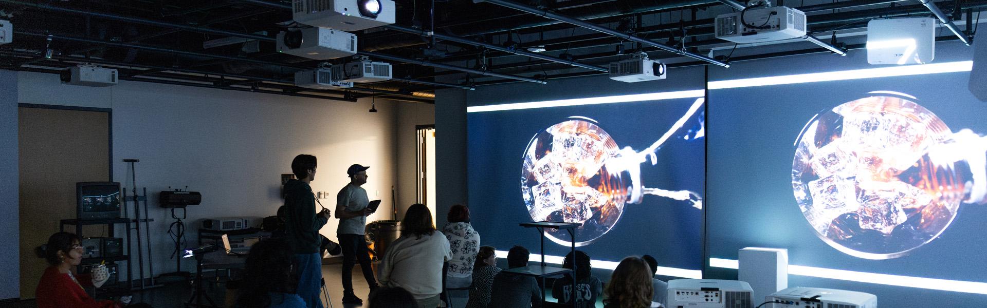 Students in New Media Art create artworks with new technologies such as computer animation, robotics, virtual reality, and digital and internet-based media.